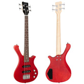 Glarry GW101 36in Kid's Electric Bass Guitar - Red